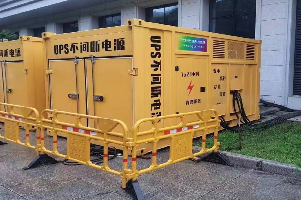 恩施发电机租赁施工现场