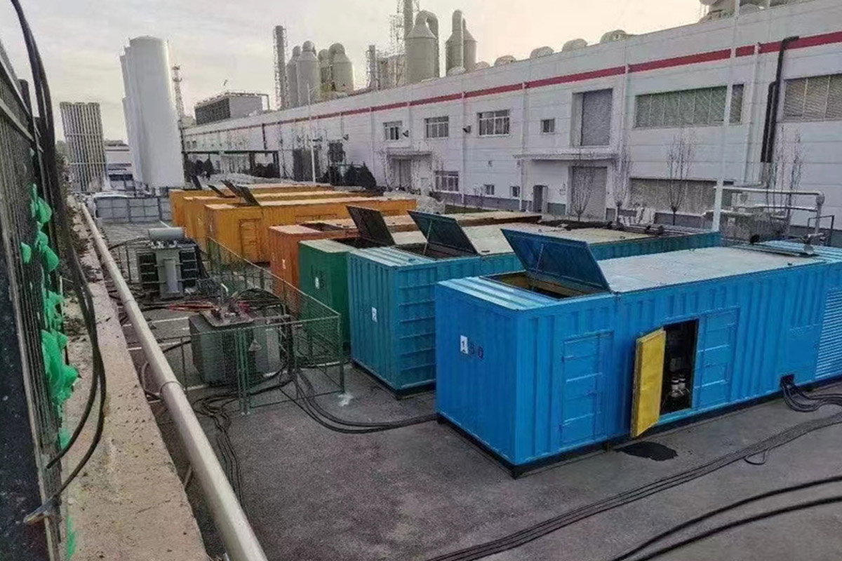 恩施发电机租赁施工现场
